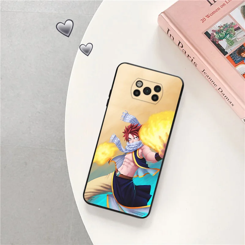 Black Matte Phone Case For Xiaomi Poco C61 M5 M5s X5 Pro 5G C51 C50 C40 X4 X3 F5 M4 M3 F3 GT Soft Fairy Tail Anime Cover