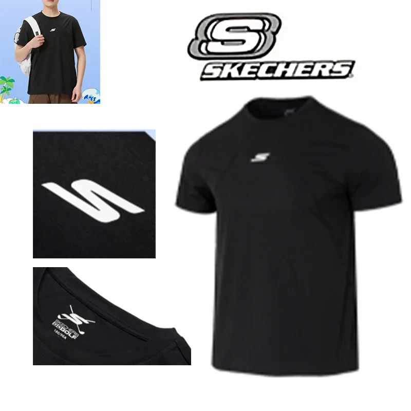 

Детская футболка Skechers с короткими рукавами, мягкая, дышащая, удобная, для повседневной носки, P226U031-03K8