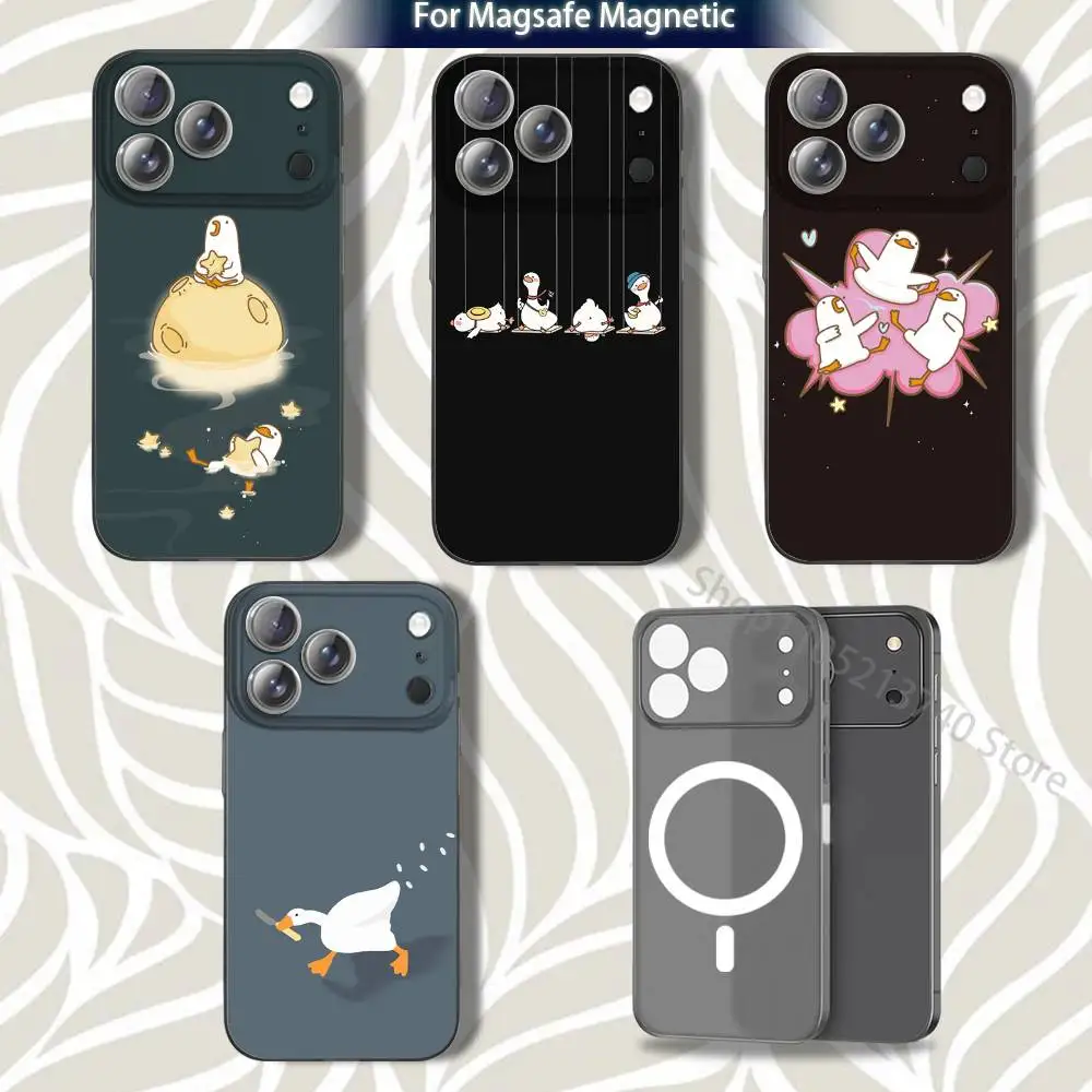 

meme D-DucS funny Goose Frosted Phone Case For iPhone 17,12,11,14,13,15,16,Plus,Air,Pro,Max,E,Mini for MagSafe Magnetic Grey