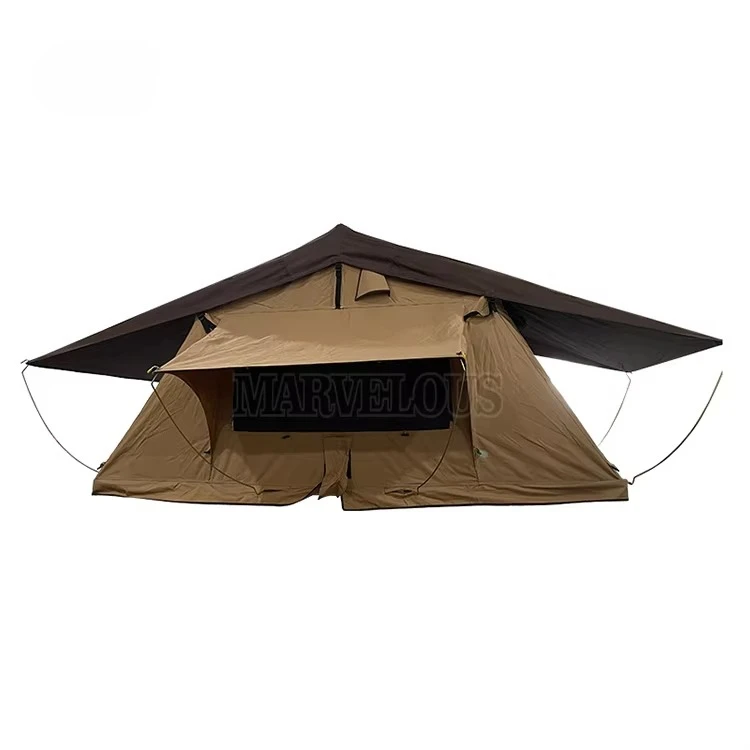 

MOT-LT06 Fold Out Soft Top Polyester Oxford Cover Roof Top Tent for Car Camping