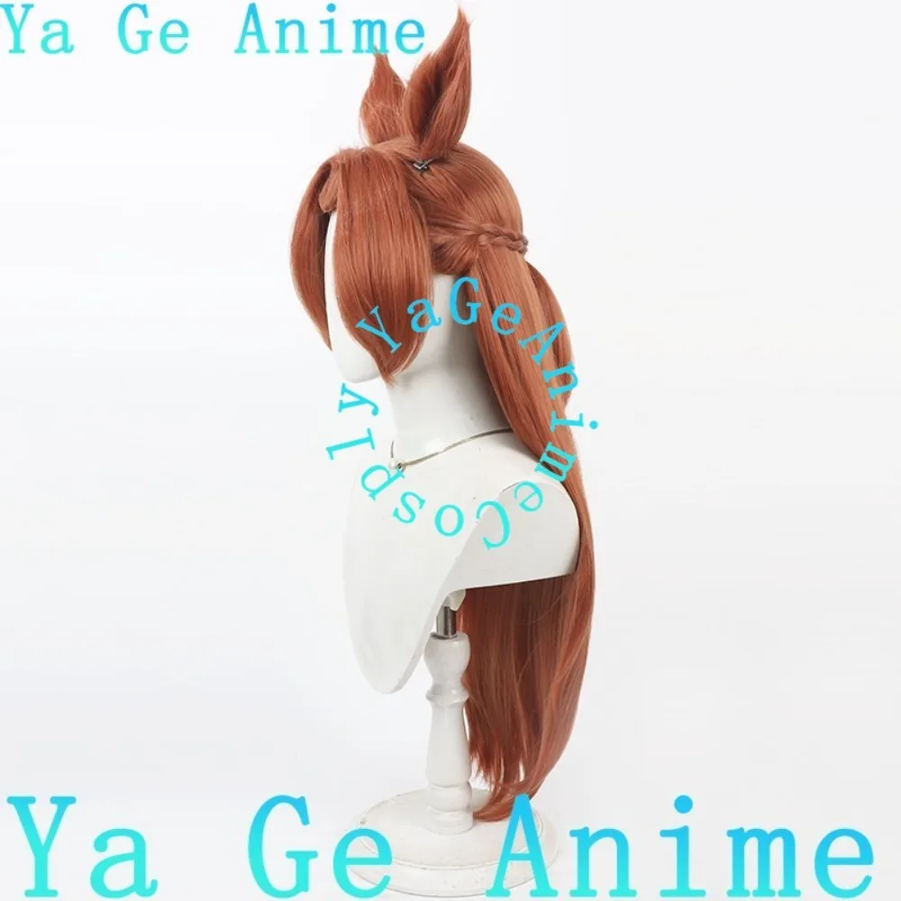 Wig Cosplay Uma Musume Pretty Derby Kawakami Princess dengan Telinga dan Ekor untuk Anime Game Halloween Reality Show