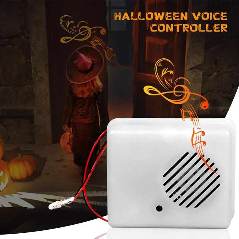 Sound Sensor Halloween Scream Speaker Horror Screaming Tricky Voice-activated Props Scary Sound Sensor For Party Decoration