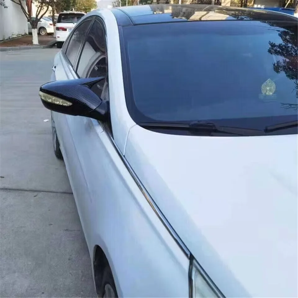 Car Side Wing Rearview Mirror Cover For Hyundai Sonata 8th 2011-2014 Horn Rear View Mirror Cover Trim Car Accessories