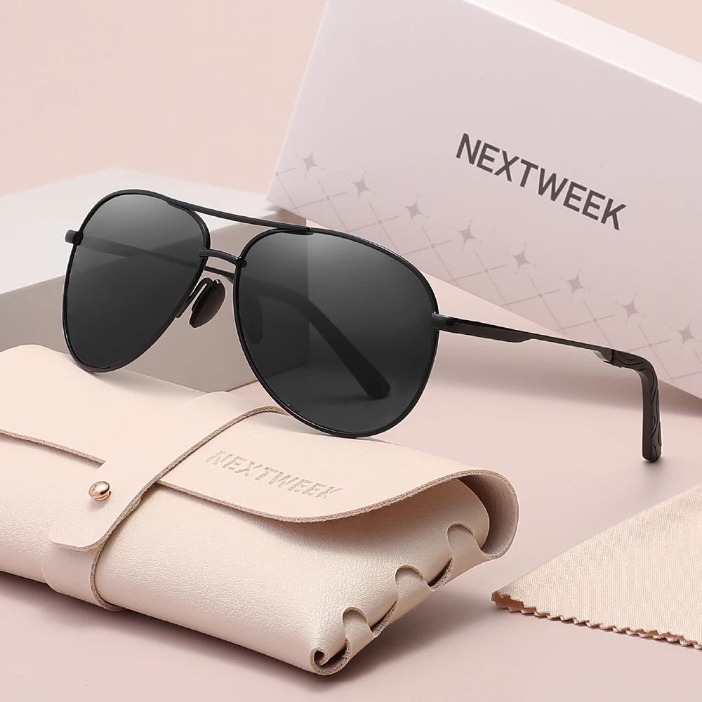 

NEXTWEEK уличные модные солнцезащитные очки-пилоты, высококачественные поляризационные очки UV400, очки для вождения для мужчин и женщин