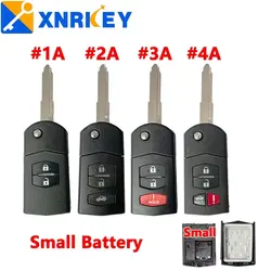 XNRKEY 2/3/4 Pulsante Filp Chiave Caso Flip Chiave A Distanza Borsette per MAZDA 3 5 6 RX-8 MX-5 Miata CX-5 CX-7 CX-9 RX-8 CX-9 Copertura Dell'alloggiamento