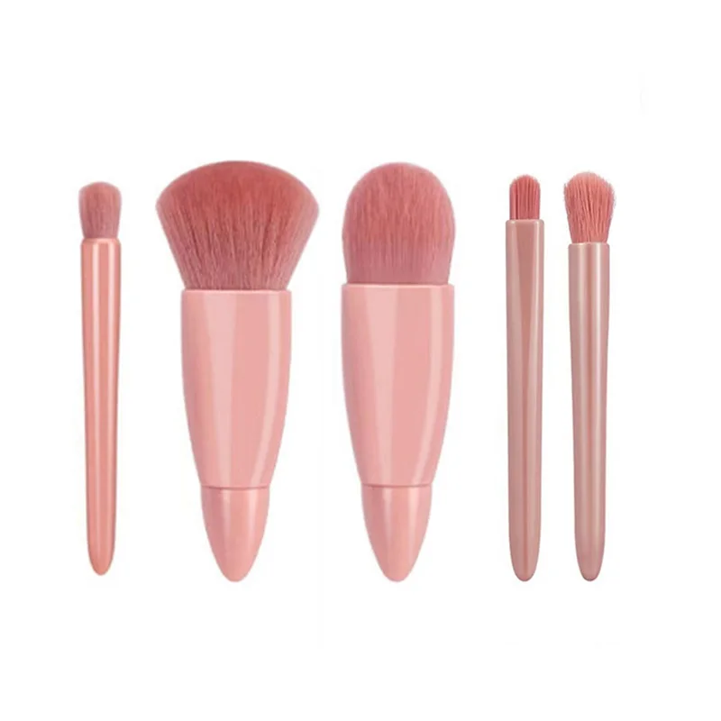 5Pcs/set Makeup Brushes Blusher Eye Shadow Foundation Blush Portable Professional Multifunction Makeup Brush With Mirror Newest