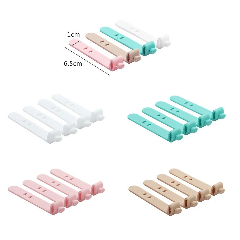 4PCS Earphone Cord Winder Silicone Strap Hook Loop Cable Winder Headphone Cord Earphone Organizer Cable Collector Cable Tie