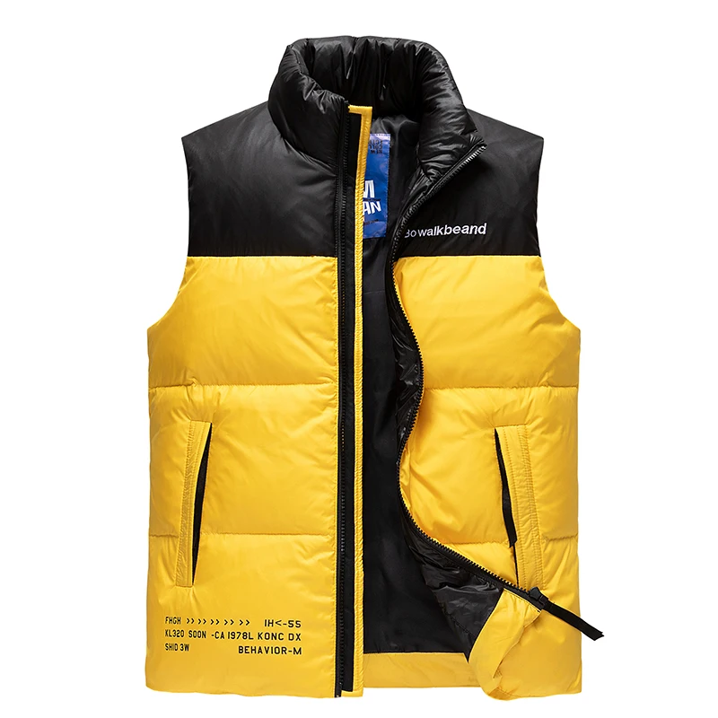 스티칭 웜 다운 조끼, 따뜻한 방풍 패션 트렌드, 심플한 디자인, 루즈한 버전, 편안한 피부 친화적 다운 조끼, 원단