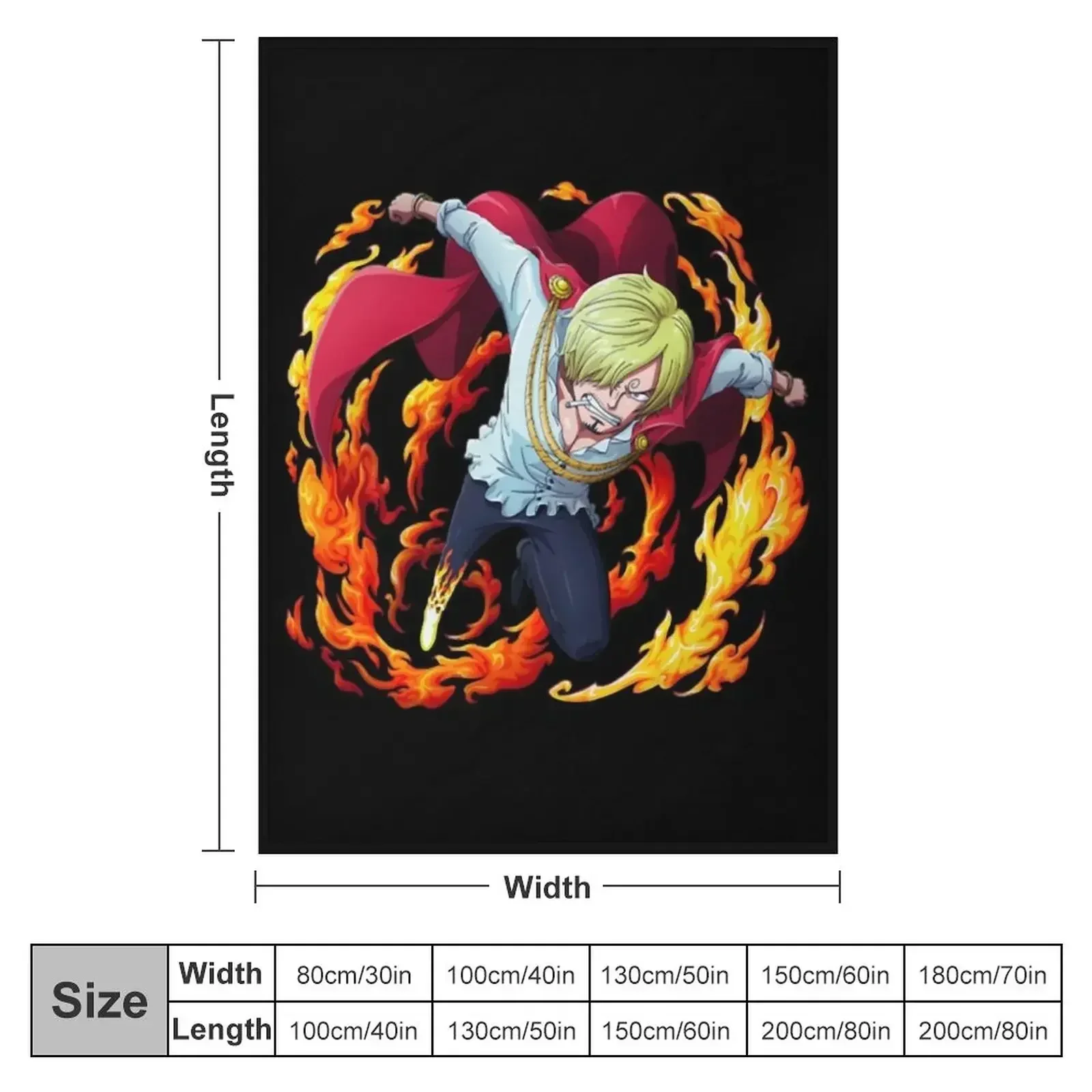 Sanji- Tshirt Throw Blanket Sleeping Bag Summer Beddings Custom Blankets