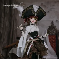 ShugaFairy Lynn Bjd Doll 1/4 Bariy Body Middle Ages Sea Warrior Pirate Captain Moveable Joints Full Set FashionDoll