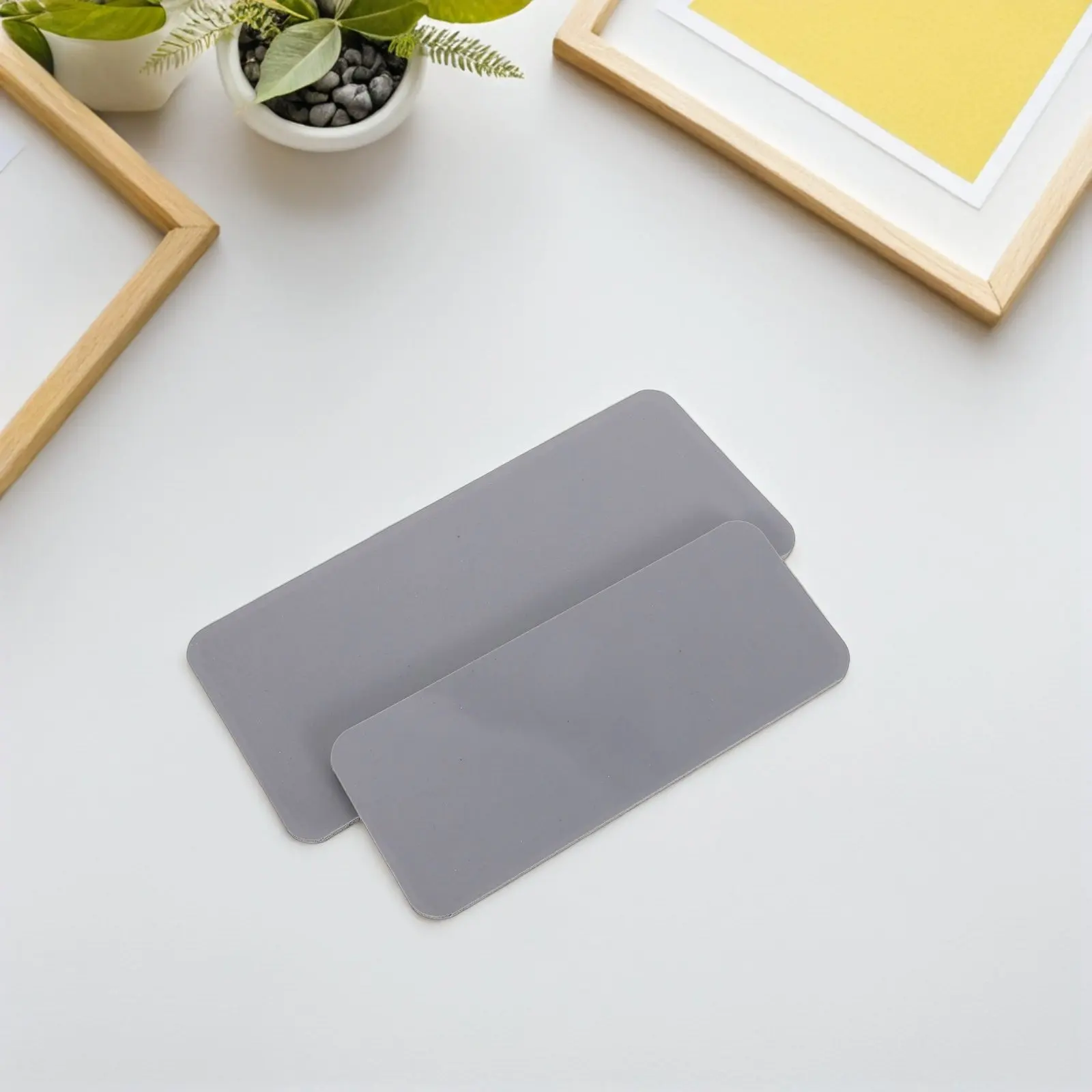 Silicone Heat Press Pads 2 Pack Grey Liquid Foam Replacement Mats Reduce Press Marks for Small Business