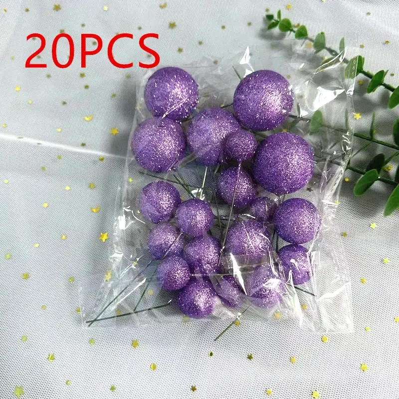 20 Stück Glitzer-Kugel, alles Gute zum Geburtstag, Tortenaufsatz, rosa Gold, Hochzeit, Party, Geschenk, Kuchenaufsatz für Weihnachtsfeier, Dessert-Dekoration – Detail 10