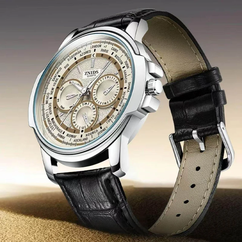 

European and American Style High-End Luxury Fashion Men's Quartz Watch, a Stylish Accessory Suitable for Business and Casual Occasions, a Top Choice for Gift-Giving, a Branded Watch