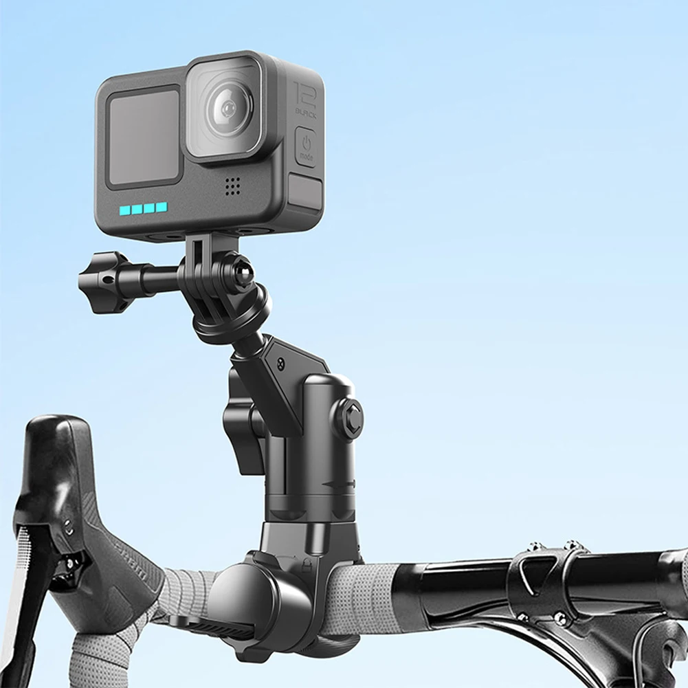 Bicycle Handlebar Stand 360 Rotating Motorcycle Bike Camera Holder for Insta 360 X2 X3 X4 Go Pro 12 11 10 DJI