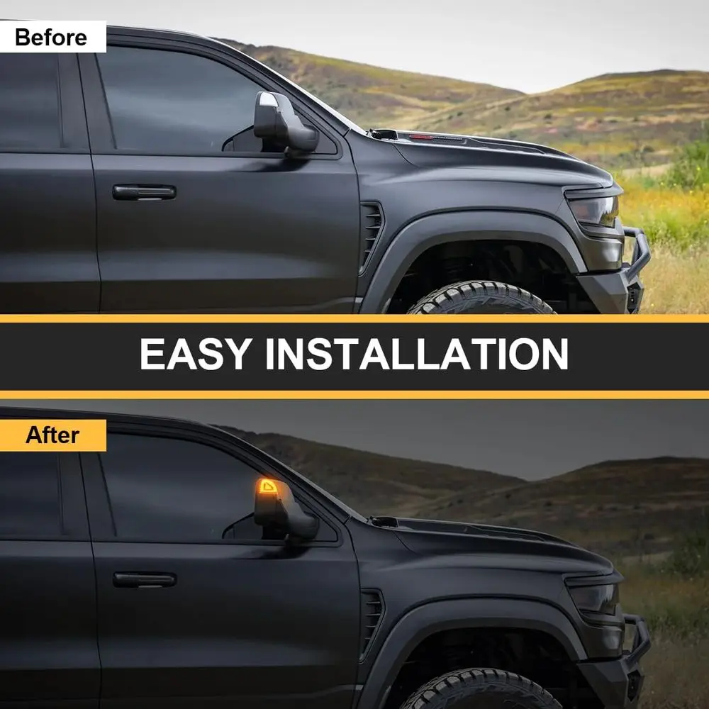 مصابيح إشارة الانعطاف LED كهرمانية 1500/2500/3500، متوافقة مع 2010-2023 1500، 2019-2022 كلاسيكي، 2010-2018 2500، 2010-2021 3500 (C) #3