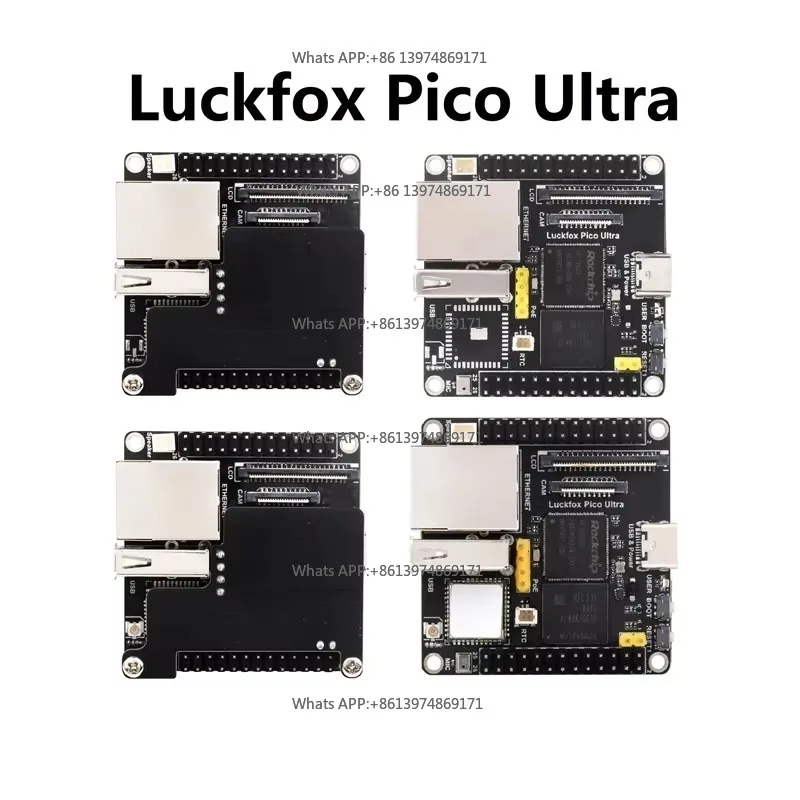 Luckfox Pico Ultra Development Board RV1106 Micro Linux 1TOPS Arithmetic 8G EMMC Integrated ARM Cortex-A7/RISC-V MCU/NPU/ISP
