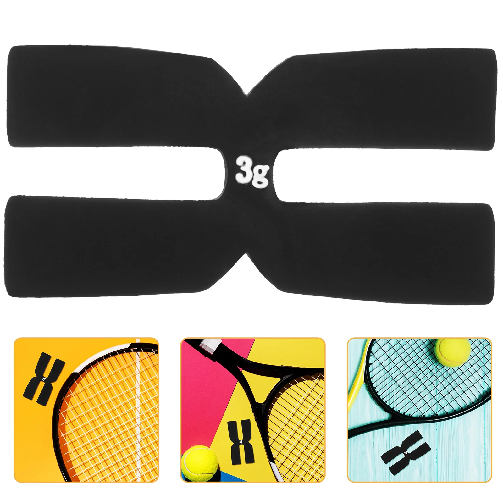 

Tennis Racket Weighted Plate H Shaped Silicone Weight Disc for Stability Balance Adjustment Increased Racket