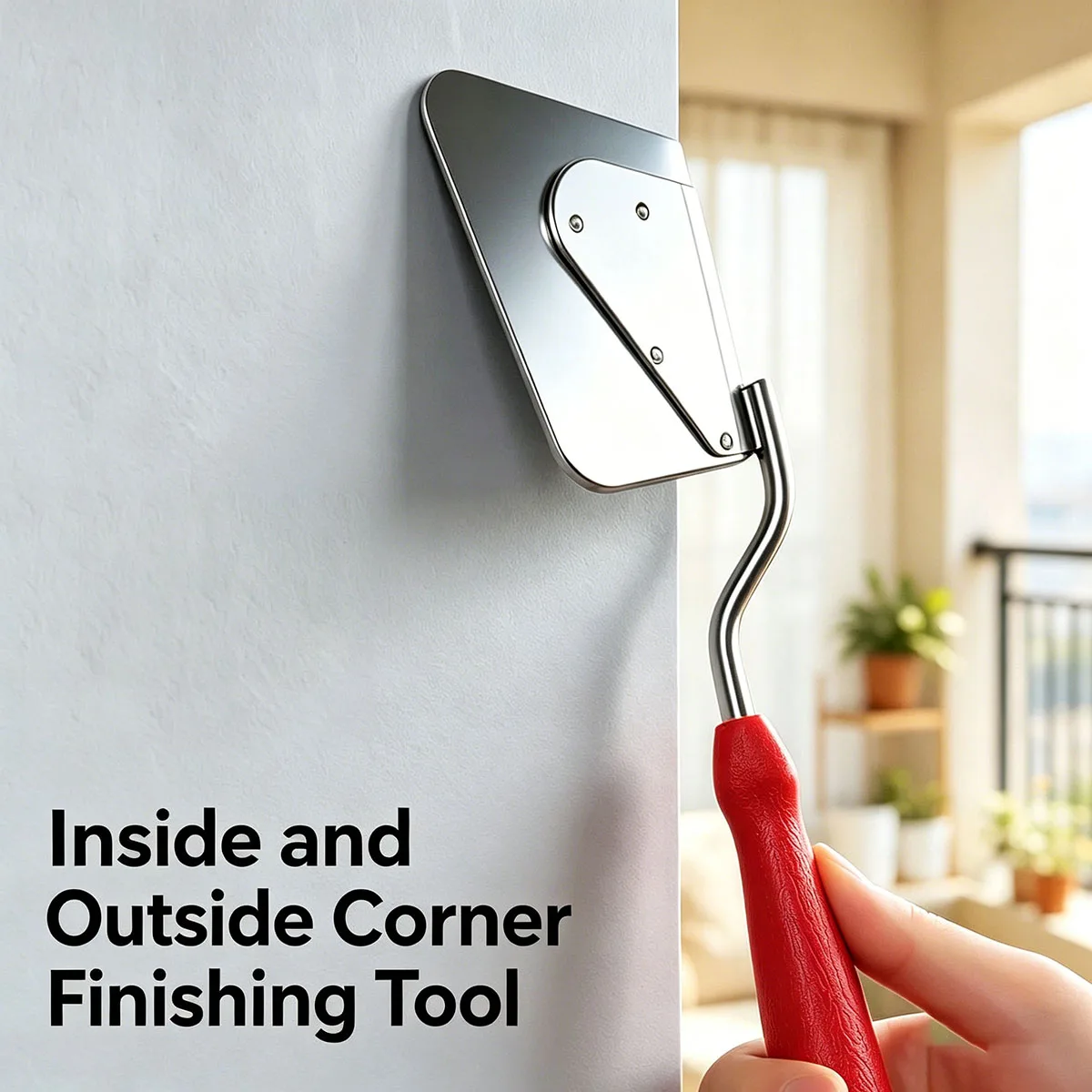 Stainless Steel Drywall Corner Trowel Thickened Inside Outside Angle Finishing Tool Rustproof Triangle Plastering Corner Knife