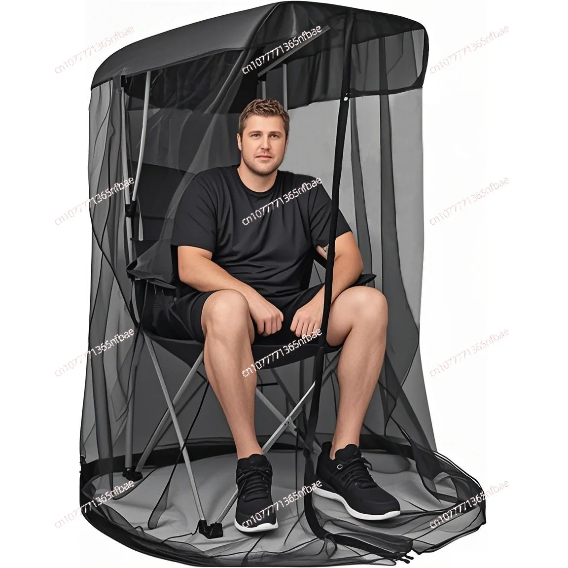 Outdoor Swing Mosquito Net, suitable for fishing, courtyard and garden, provides shade and is easy to install