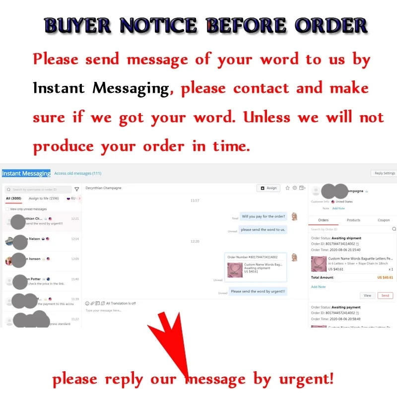 Custom Word Necklace Iced Out  AAAA Zirconia  Baguette  Letters With Big Hoop Cuban Chain Pendant For Men Women Hip Hop Jewelry