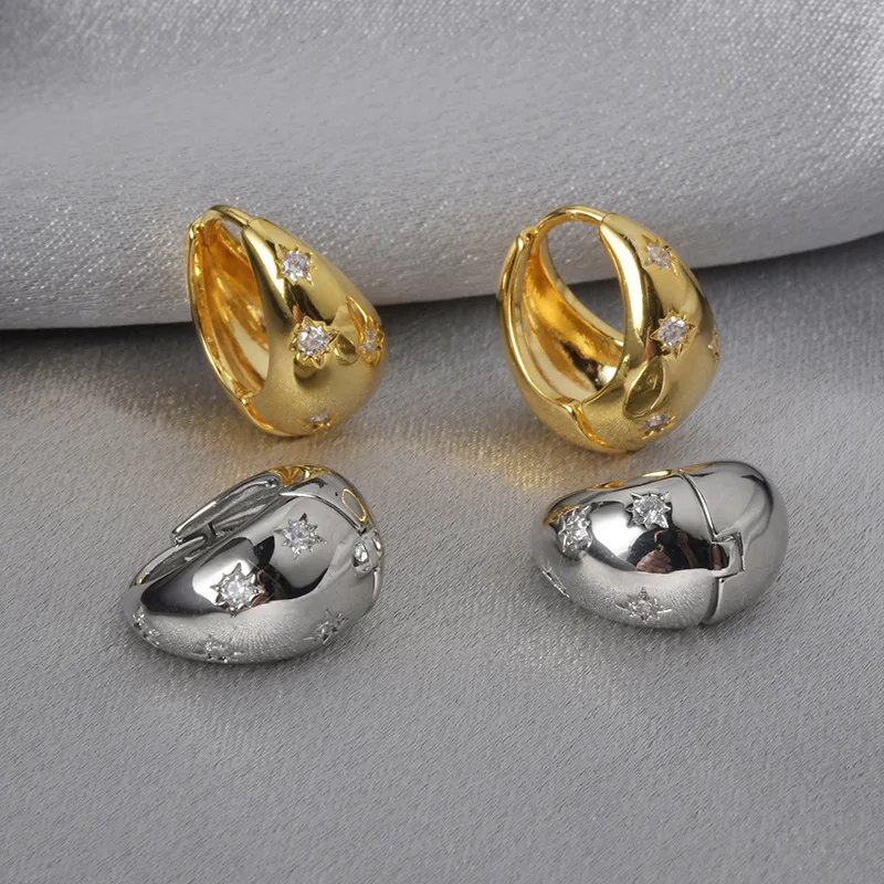 

Retro exquisite personalized round eight-point star earrings new niche design high-end travel and vacation jewelry