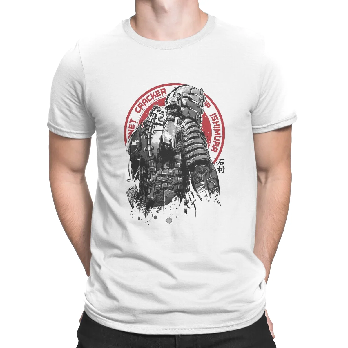 تي شيرت رجالي الميت الفضاء الإرهاب الرجال الجرافيك تي شيرت مطبوع Harajuku y2k عادية س الرقبة قصيرة الأكمام للجنسين #3