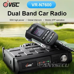 VR-N7600 50W With GPS Walkie Talkie Mobile APP writing Frequency Dual Band Vehicle Radio Station