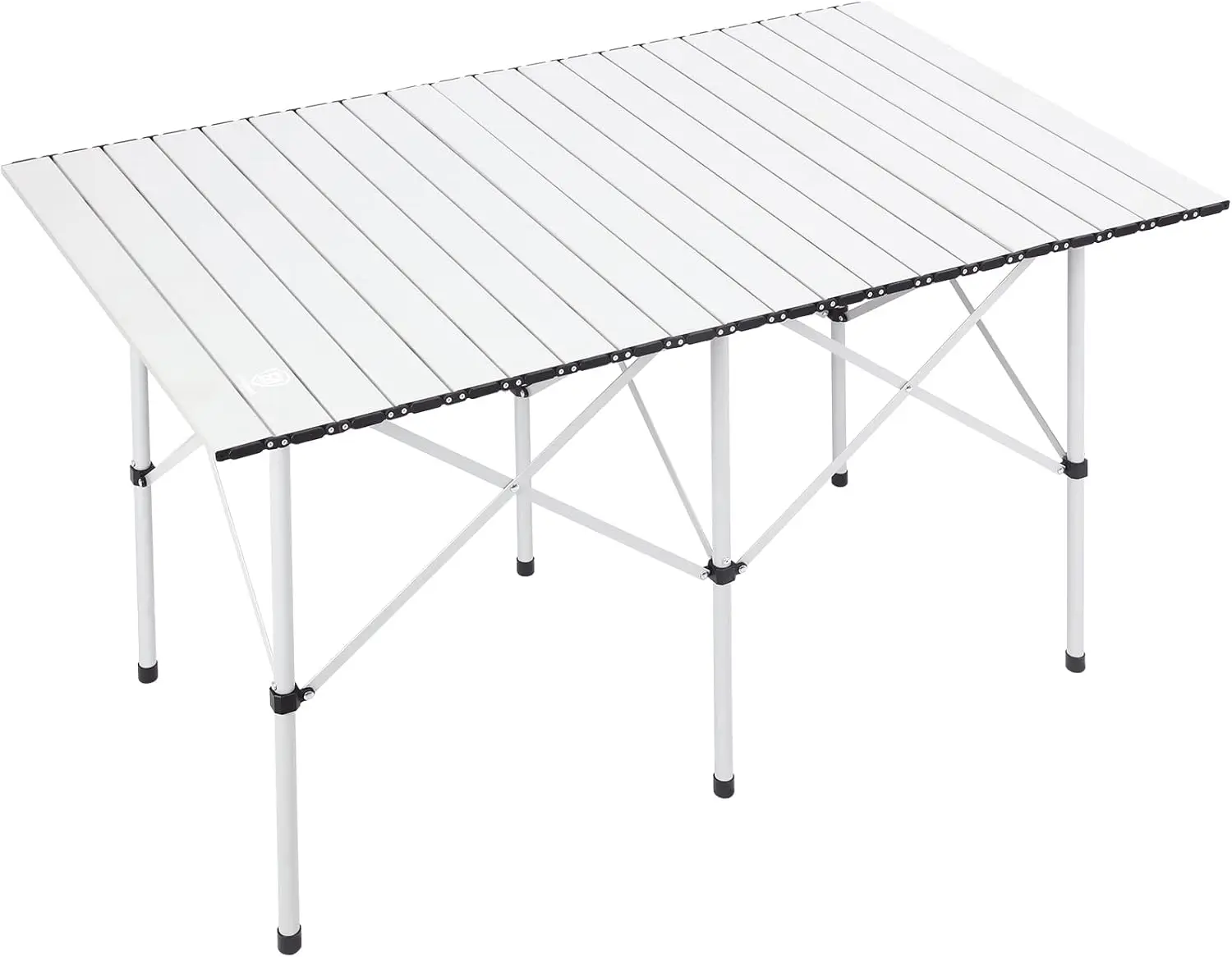 

Camping Table, Fold up Lightweight, 4-6 Person Portable Roll up Aluminum Table with Carry Bag for Outdoor, White