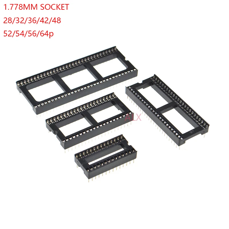 5/10 SZTUK 28/32/36/42/48/52/54/56/64 pin IC SOCKET 1.778MM pitch DIP CHIP TEST HOLDER Adapter 28P/32P/36P/42P/48P/52P/54P/56P/64P