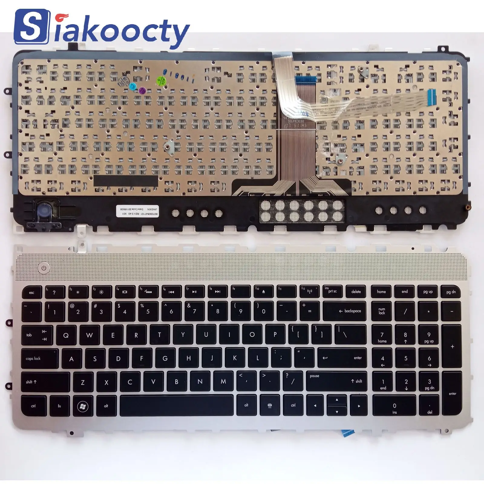 

For HP ENVY 17-3000 series Keyboard 665917-001 Silver US Backlit