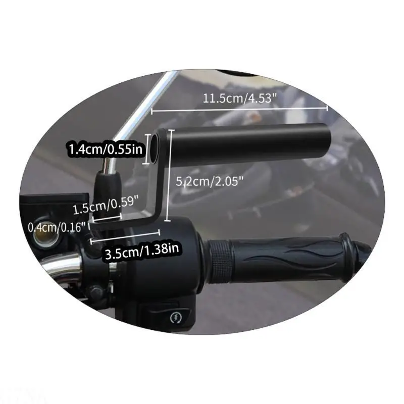 

G7NA Motorcycle Holder Mirror Mounting Riser Extender Adapter Aluminum Alloy Bracket