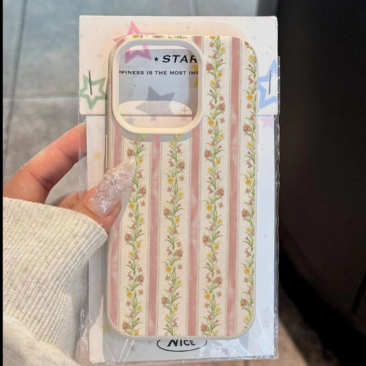 

Pink Floral Striped Lichee Pattern Phone Case For Samsung Galaxy S25 S24 S23 Ultra S22 Plus S21 FE A16 A36 A56 A55 A54 A53 Cover