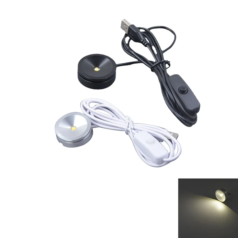 USB Led Wijnkasten Mini Astigmatische Licht Plug Spotlight Voor Model Display Tellers Garage Kits Display Dozen Plank Downlights