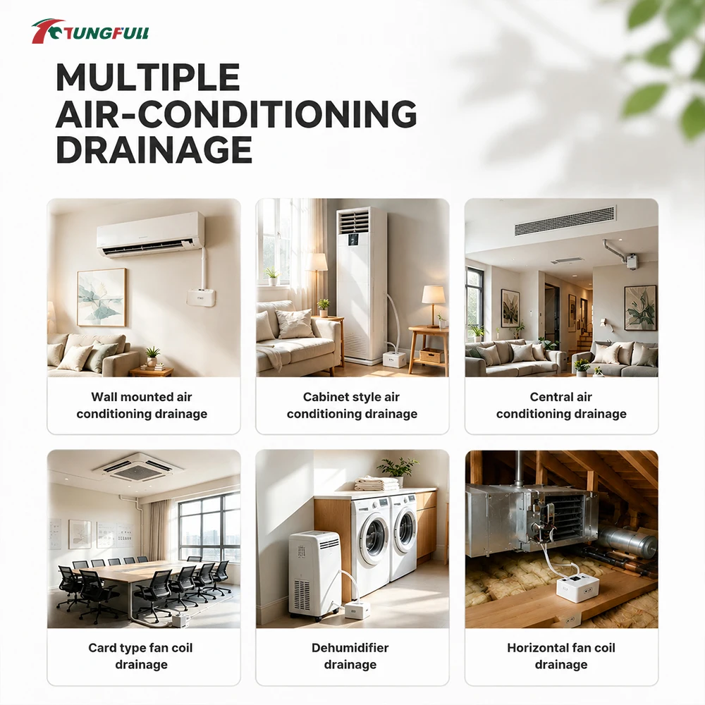 Condensate Pump 220V 28L/h Automatic Drainage Condensation Lift Pumps Drain Pump for 1-3P/1-5P Air Conditioner With 5M Hose