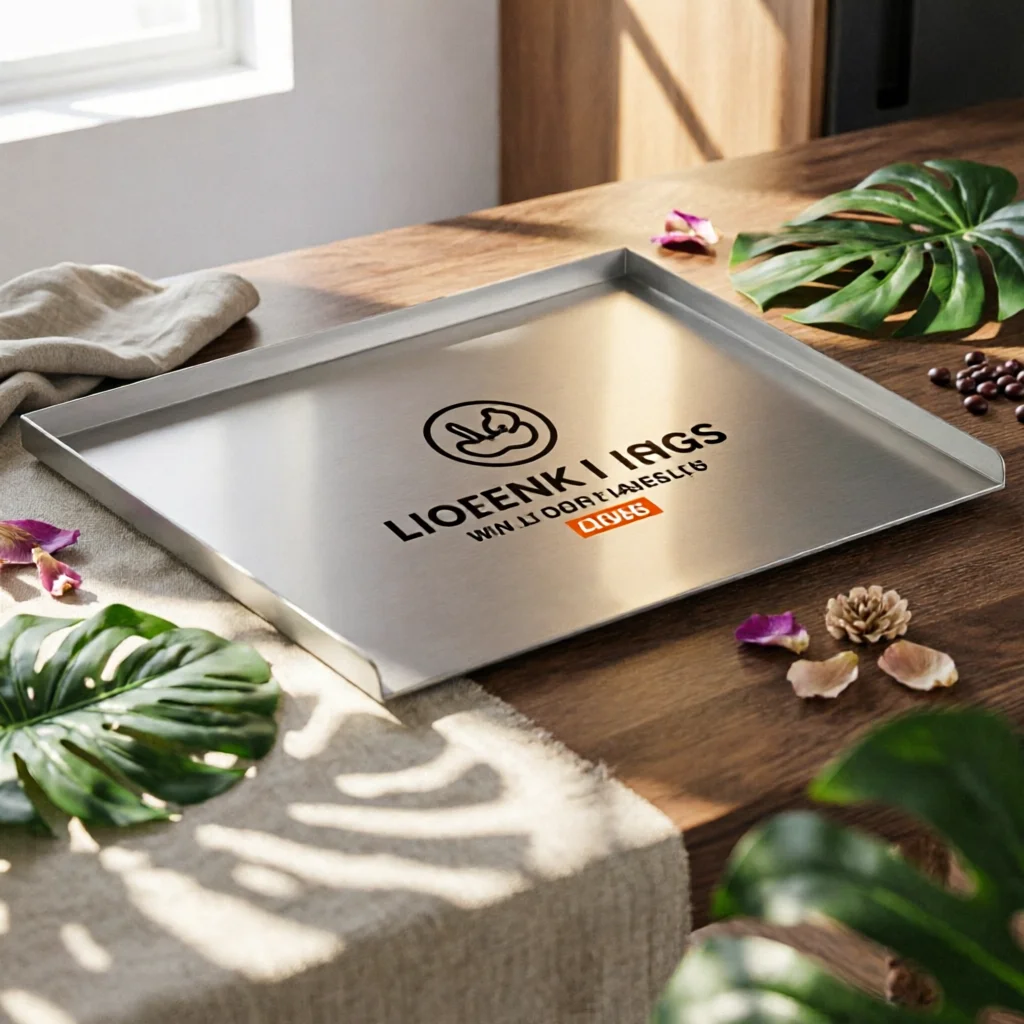 Stainless Steel Prep Board Upturned Sides Countertop Prep Board Nonabsorbent Hygienic