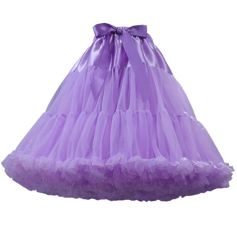 

Women Girls Purple Short Fluffy Petticoat Underskirt for Party Cosplay Costume Ballgown Tutu Lolita Cupcake Dress