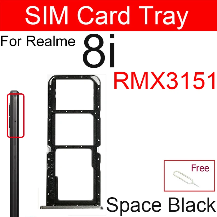 Sim Card Tray For Oppo Realme 8 8i 8S 5G 8 Pro SIM Card Slot Holder Micro SD Card Adapter Replacement Reapir Parts