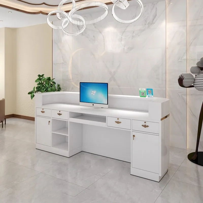 장식용 살롱 리셉션 데스크 사무실 리셉션 데스크 카운터 미용 헤어 살롱 심플 리셉션 데스크 상업용 가구