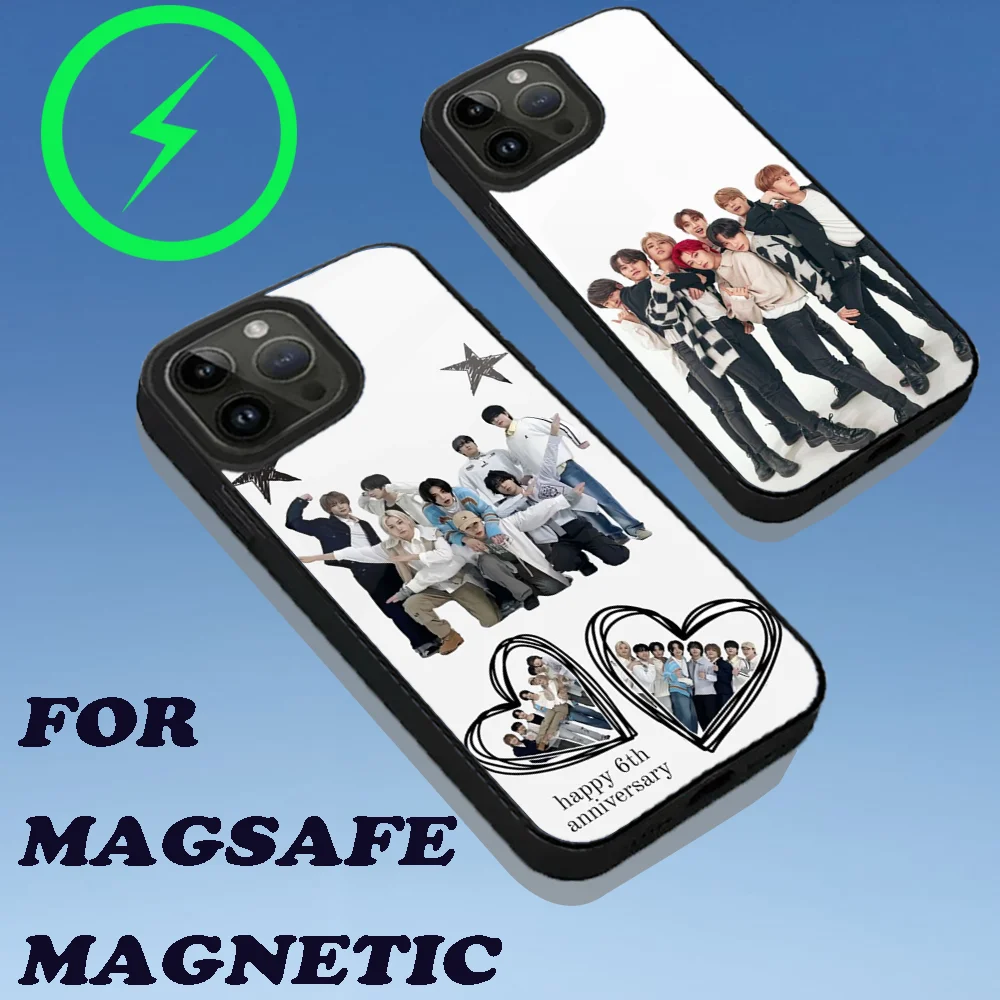 Kpop S-StrayS_K-Kids Phone Case For iPhone 16,15,14,13,12,11,Plus,Pro,Max Mini Magsafe Magnetic Wireless Charging