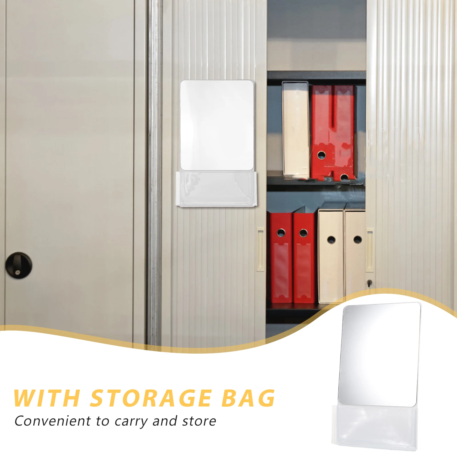 

Soft Magnetic Glass Mirror Locker Mirrors Storage Bag for Plastic