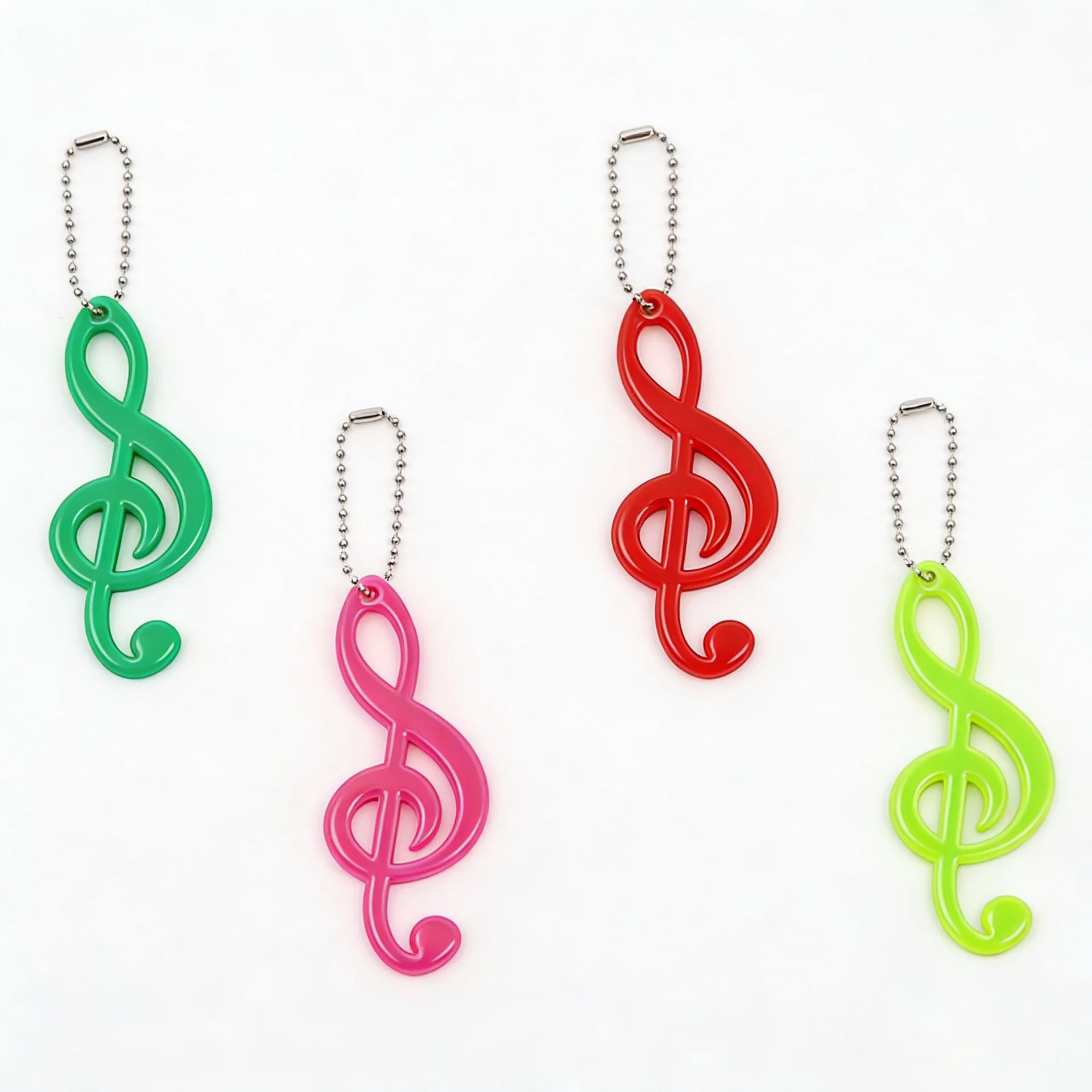 Trendy Y2K Musical Notes Backpack Pendant Creative Reflective Colorful Note Key Chain Man Woman Bag Charms Accessories Keyring