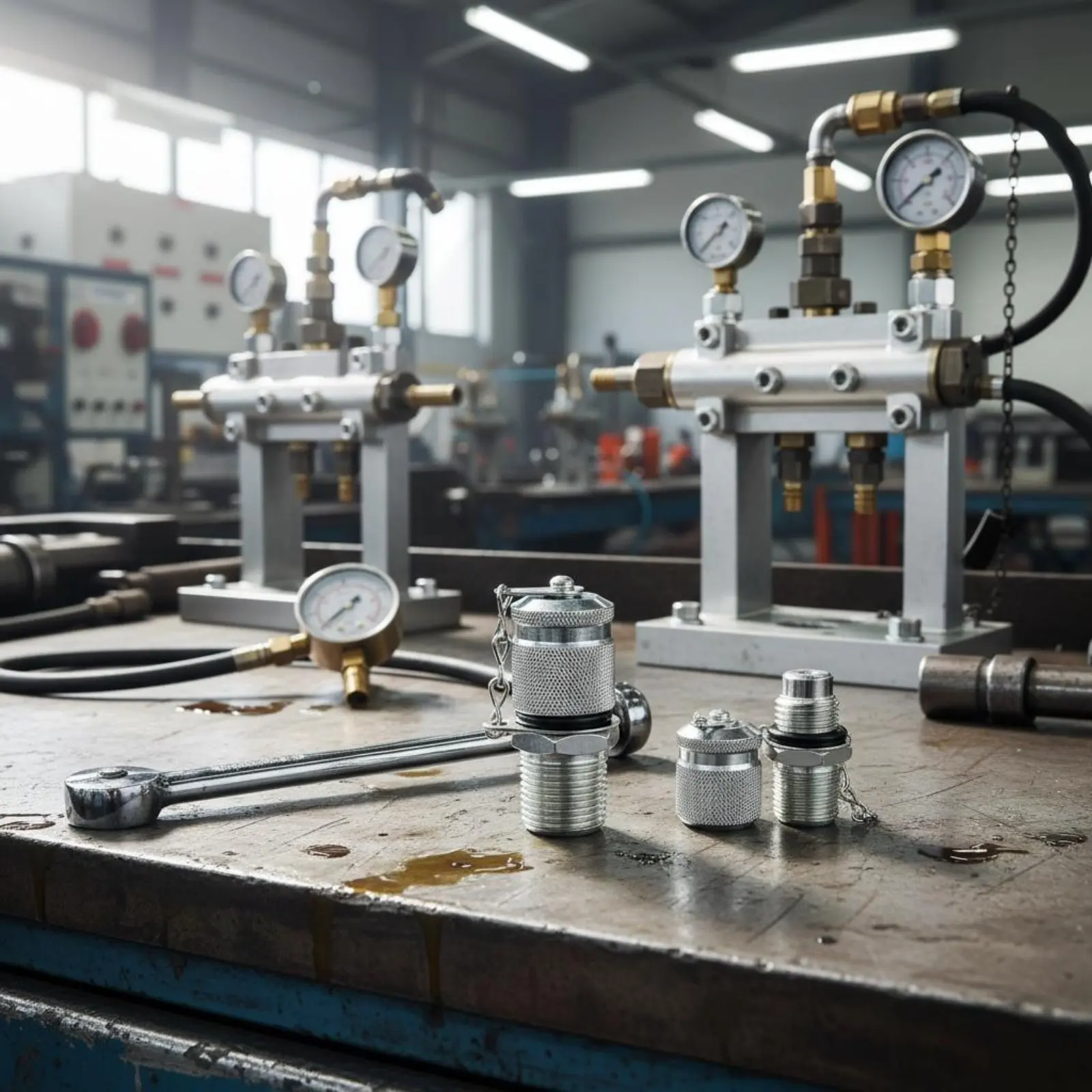 

Hydraulic Pressure Test Point Leak-Sealed Closure High Pressure Test Fitting Hydraulic Measuring Point Adapter for Engineers