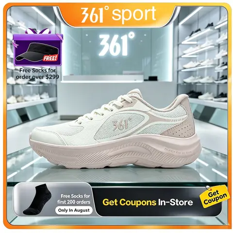 361 Star Yue Women Running Shoes 2026 New Mesh Breathable Thick Sole Lightweight Cushioning Sneakers