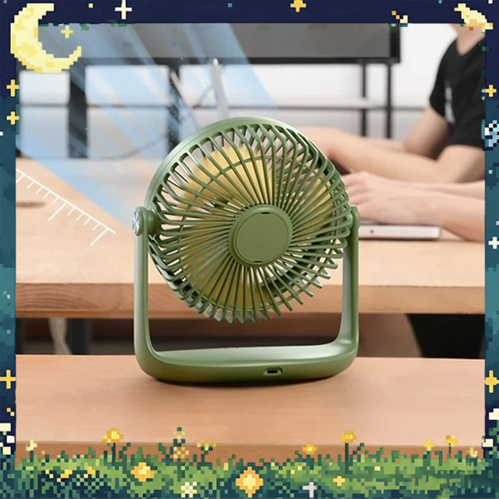 Yoobao F2P Desk Fan Usb Rechargeable 3 Speed Adjustable Angle 16cm Portable Table Fan For Home Office Dorm