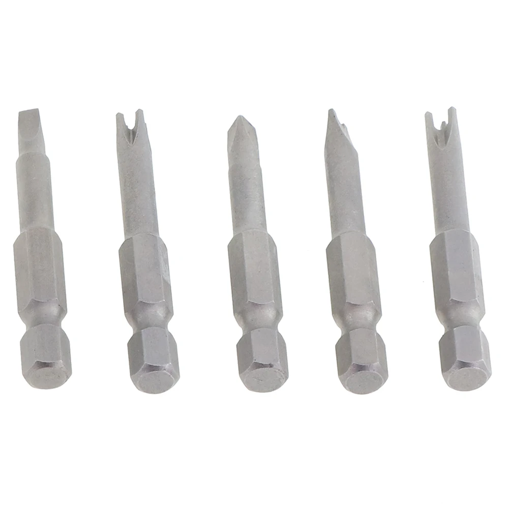 5Pcs Special-shaped Screwdriver Set 50mm U-shaped Y-Type Triângulo Inner Cross Três Pontos Screwdriver Bit Tool