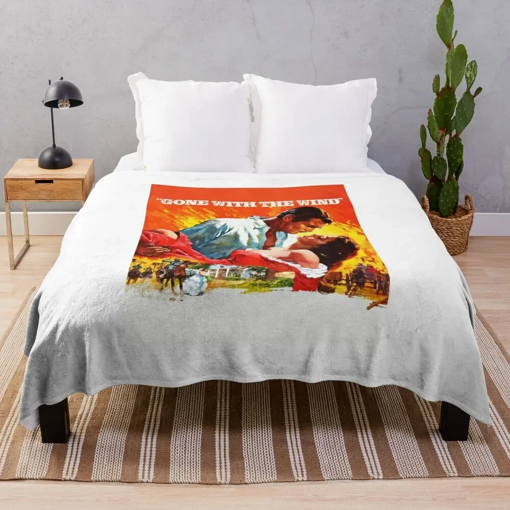 

Gone With The Wind Throw Blanket Soft Beds Hairy Vintage Warm Blankets