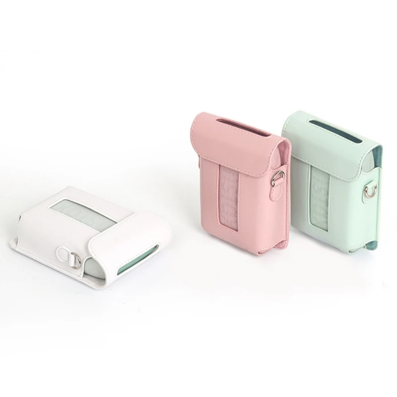 حقيبة كتف محمولة تحمل الطابعة لـ Instax Mini Link 3، حافظة جلدية PU مضادة للغبار مع رفقاء السفر بحزام الكتف