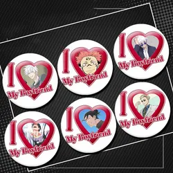I Love My Boyfriend Anime Icon Brooch Creative Cartoon Figure Suguru Geto Gojo Choso Sukuna Badge Clothes Shirt Button Pin Gifts