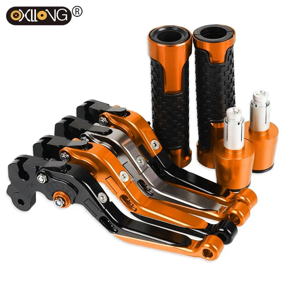 

Motorcycle Accessories Extendable Brake Clutch Levers Handlebar Hand Grips ends For 690DUKE 690 SMCR SMC-R 2008 2009 2010 2011