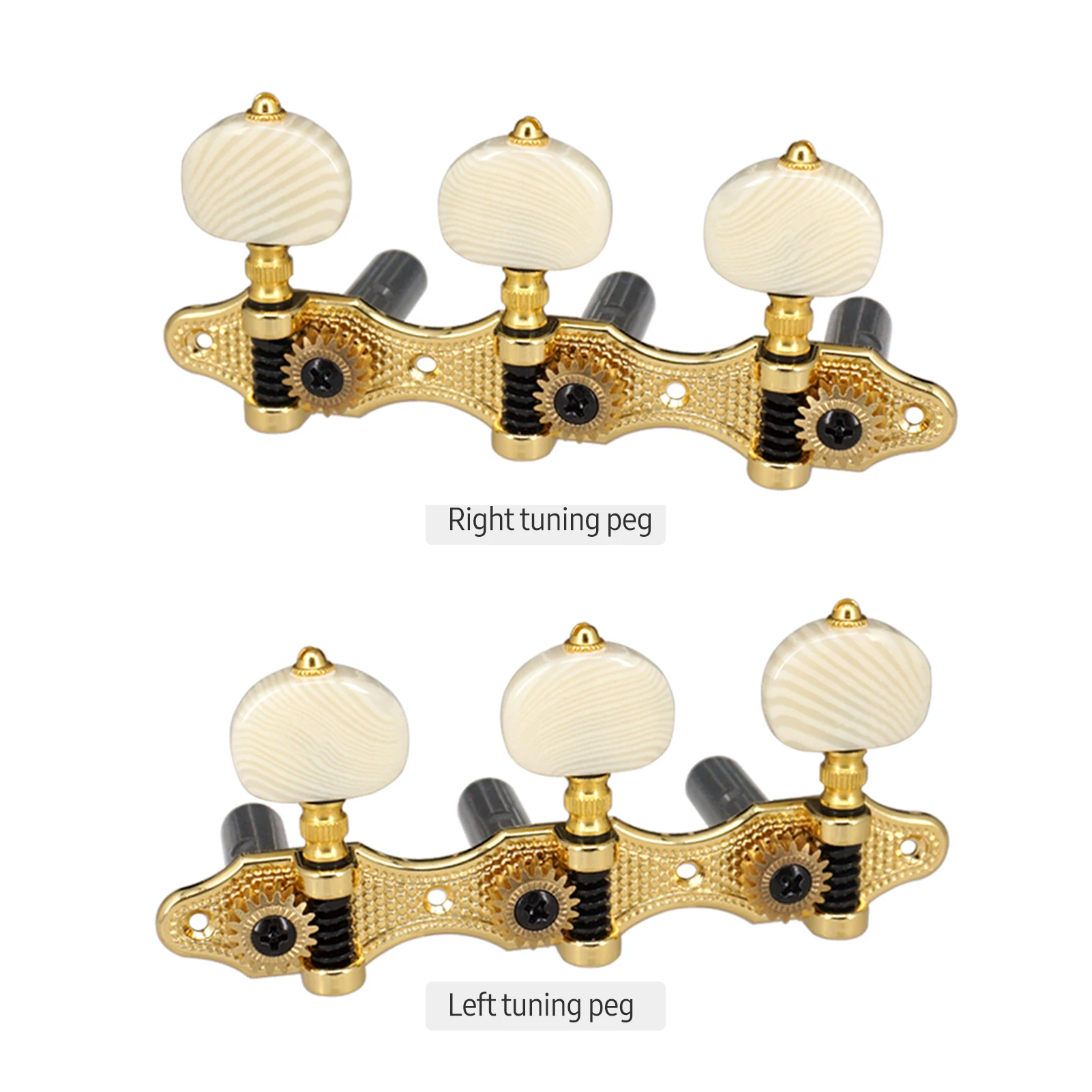 2 Planks Classical Guitar Tuning Peg Acoustic Guitar Tuners 1:18 Tuning Key 3 Left 3 Right Guitars Knobs Replacement